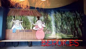 pintura mural decoracion restaurante Buffala